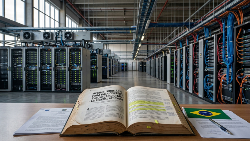 Projeto aprovado pelo Congresso cria regime tributário para data centers e coloca infraestrutura digital no centro da política brasileira de inovação.